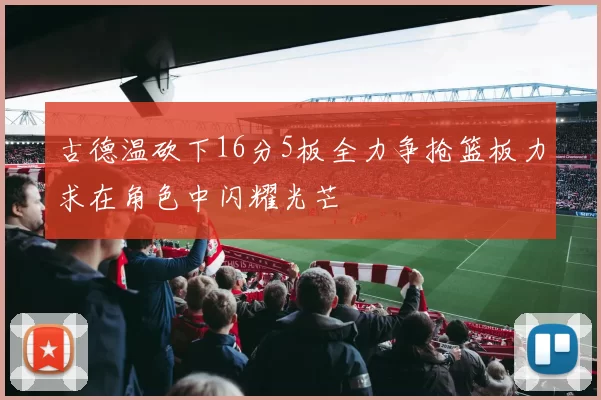 古德温砍下16分5板全力争抢篮板力求在角色中闪耀光芒